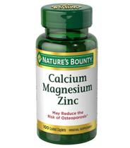 Nature's Bounty Caplets de Cálcio, Magnésio e Zinco , 100 Unidades EUA