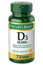 Nature's Bounty Vitamina D 10000 UI - 72 Softgels