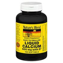 Natures Blend Cálcio Líquido com Vitamina D 100 cápsulas da Nature's Blend (pacote com 6)