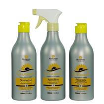 Natureza Cosméticos Kit Girassol Cauterização Capilar 3 x 500ml