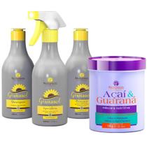 Natureza Cosméticos Kit Girassol + Máscara Açai 1Kg