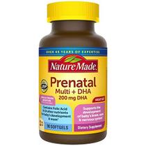 Natureza Feito Pré-Natal com Ácido Fólico + DHA, Suplemento Dietético para Suporte Nutricional Diário, 90 Softgels, 90 Dias de Fornecimento