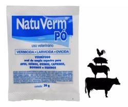 Natuverm 3 em 1 - Vermicida Larvicida Ovicida 20g P/ Aves/suínos/equinos/bovinos/caprinos/ovinos