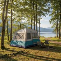 Nautika Barraca Camping Acampamento 8 Á 9 Pessoas Tent Hut com Coluna DÁgua 800mm para Aventuras ao Ar Livre