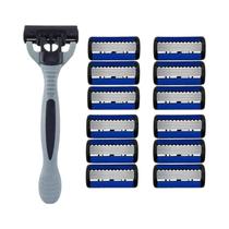 Navalha De Segurança Masculina Em Aço Inoxidável Com Lâmina De 6 Camadas, Ferramenta Manual De Navalha De Segurança Masculina Em Aço Inoxidável Com Lâmina De 6 Camadas, Ferramenta Manual De