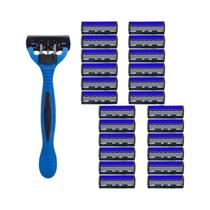 Navalha De Segurança Masculina Em Aço Inoxidável, Depilador Reutilizável De 3 Camadas, Ferramenta