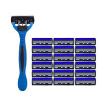 Navalha De Segurança Masculina Em Aço Inoxidável, Depilador Reutilizável De 3 Camadas, Ferramenta