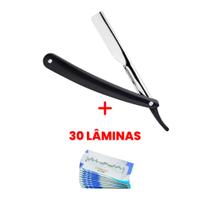 Navalha Profissional De Barbear Navalhete Para Barba Com 10 lâminas Acabamento
