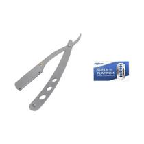 Navalha Profissional Para Barbeiro Em Aço Inoxidável Com Lâmina Retrátil