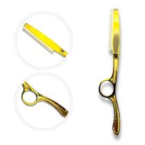 Navalhete Desfiadeira Profissional Dourada Acabamento, Texturização e Desfiar Fios Barbearia Cabeleireiro Navalhete Desfiadeira Profissional Dourada Acabamento, Texturização e Desfiar Fios Barbearia Cabeleireiro