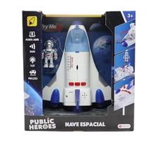 Nave Espacial E Astronauta Com Luz E Som - Shiny Toys