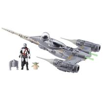 Nave Estelar N-1 Starfighter do Mandalorian - Star Wars Epic Hero Series com Grogu e Mandalorian