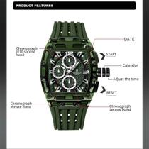 Naviforce VERDE MUSGO TRANSPERENTE moda Sem gênero relógio de quartzo cronógrafo 3atm à prova dágua silicone banda esportes casual data exibição Naviforce VERDE MUSGO TRANSPERENTE moda Sem gênero relógio de quartzo cronógrafo 3atm à prova dágua silicone banda esportes casual data exibição
