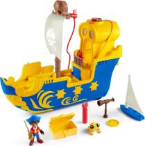 Navio Pirata Fisher-Price Santiago dos Mares - Brinquedo com Boneco Navio Pirata Fisher-Price Santiago dos Mares - Brinquedo com Boneco