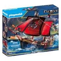 Navio pirata Playmobil 70411 Piratas flutuando com canhão Navio pirata Playmobil 70411 Piratas flutuando com canhão