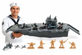 Navio porta aviões de brinquedo lançador de aviões caça e soldadinhos brinquedo Navio porta aviões de brinquedo lançador de aviões caça e soldadinhos brinquedo