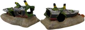 Navio Titanic Naufragado Fragata Ornamentos Para Aquário