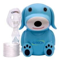 Nebulizador e Inalador Compressor Infantil Portátil Nebdog Azul G-Tech Bivolt