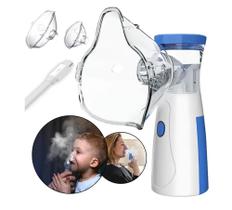 Nebulizador Inalador Sem Fio Portátil com 2 Máscaras para Bebê e Adulto Sem Ruídos