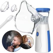 Nebulizador Inalador Sem Fio Portátil com 2 Máscaras para Bebê e Adulto Sem Ruídos Tratamento Tosse Bronquite - EMB-UTILIT
