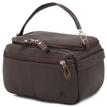 Necessaire Bolsa de Mão Multiuso Super Pratica Couro.