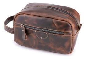 Necessaire Bolsa De Mão Organizador Grande De Couro Legítimo