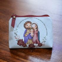 Necessaire bolsa de mão porta moedas batons santinhas católicas