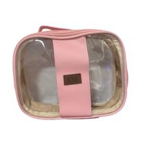 Necessaire Bolsa Rosa Bebê Maquiagem Higiene Pessoal Viagem Bolsa Feminina Transparente Cuidado Necessaire Bolsa Rosa Bebê Maquiagem Higiene Pessoal Viagem Bolsa Feminina Transparente Cuidado