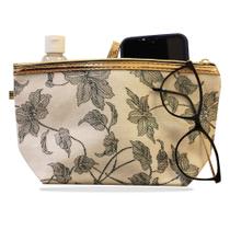 Necessaire Bolsinha Feminina Bolsa Mão Acessórios Maquiagem