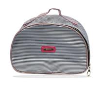 Necessaire Bolsinha Feminina Bolsa Mão Listrada Maquiagem