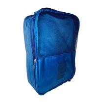 Necessaire C/ Divisórias Viagem C/ Ziper Alça Masculina Azul