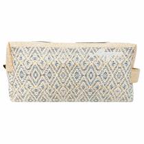 Necessaire Casual Feminina Azul-Marfim, Magicc