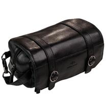 Necessaire Cinnamon Em Couro Bovino Preto Social Impermeável Masculino Organizador Mala Feminino