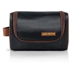 Necessaire com Alça Lateral Masculina Preto/Marrom