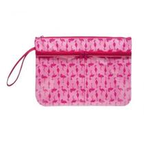Necessaire com bolsos flamingos (13133) Necessaire com bolsos flamingos (13133)