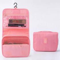 Necessaire Com Gancho Cabide Divisória Multiuso Viagem Lisa