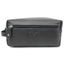 Nécessaire Couro Masculina Bolsa Organizar Viagem Trabalho Estojo