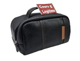 Necessaire couro masculina Grande valise bolsa mão 323788 - Lingiardi