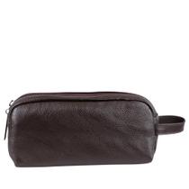 Necessaire de couro com alça lateral Danilo