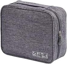 Necessaire De Viagem Pvc 8X17,5X21,5Cm - Cinza Grafite Necessaire De Viagem Pvc 8X17,5X21,5Cm - Cinza Grafite