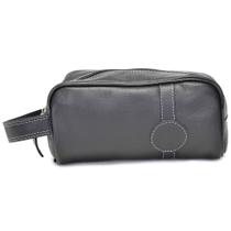 Necessaire em Couro Preto Cla-Cle