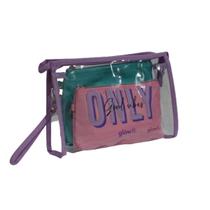 Necessaire Estojo Kit 3 peças coleção Glow it