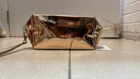 Necessaire/estojo metalizado