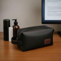Necessaire Estojo Organizador Bolsa de Mão Couro Legítimo Necessaire Estojo Organizador Bolsa de Mão Couro Legítimo