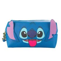 Necessaire Estojo Retangular Azul Stitch 11x21cm - Disney