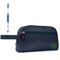 Nécessaire Executiva Nylon Impermeável Azul Estampada Nécessaire Executiva Nylon Impermeável Azul Estampada