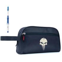 Nécessaire Executiva Nylon Impermeável Azul Estampada Nécessaire Executiva Nylon Impermeável Azul Estampada