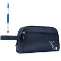 Nécessaire Executiva Nylon Impermeável Azul Estampada Nécessaire Executiva Nylon Impermeável Azul Estampada