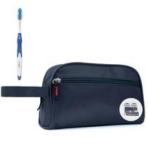 Nécessaire Executiva Nylon Impermeável Azul Estampada Nécessaire Executiva Nylon Impermeável Azul Estampada