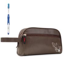 Nécessaire Executiva Nylon Impermeável Marrom Estampada Nécessaire Executiva Nylon Impermeável Marrom Estampada